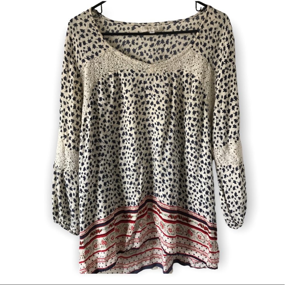 Eden & Olivia boho blouse size 2X. Beautiful shirt! Just too small for me.